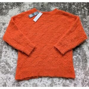 Monoprix Femme Women's Alpaca Blend Sweater, Orange - Size XS